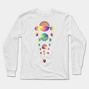 Dream Catcher Triple Tier | Combo 3 Sunset, Peacock and Volcano (White) Long Sleeve T-Shirt
